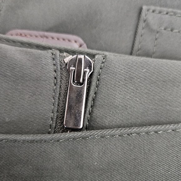 Banana Republic Utility Faux Wrap Skirt Flight Jacket Green Belt Zip Back 6 - Picture 5 of 8